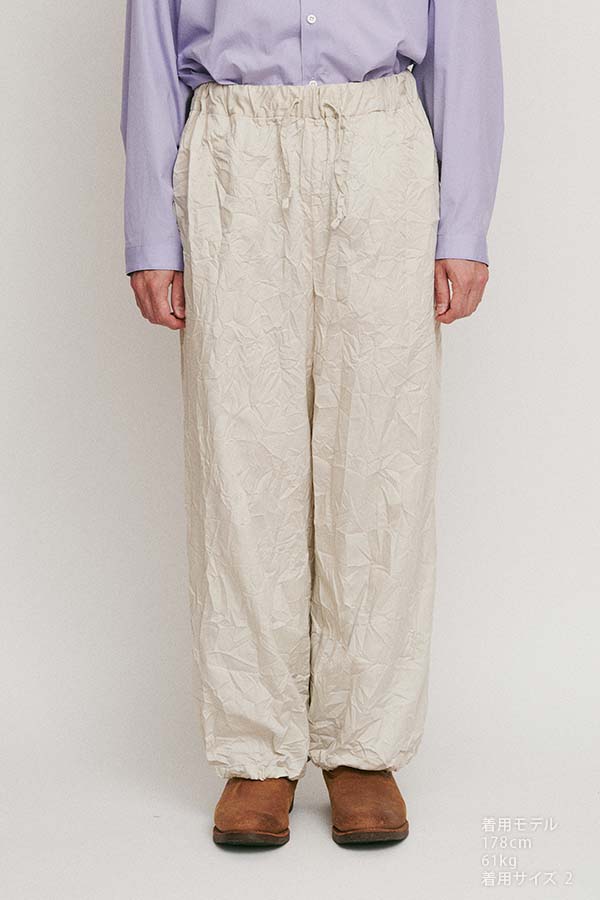 Wide lounge pants (crease finish)