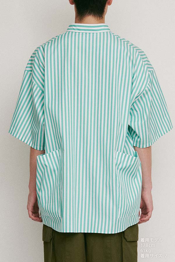 Side pocket S/S shirt① stripe