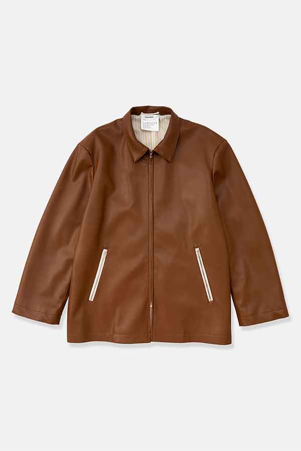 Synthetic Leather Half Coat